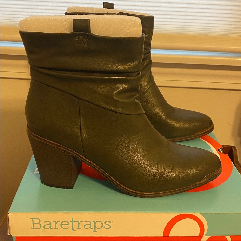 BareTraps Dark Green Ankle Boots